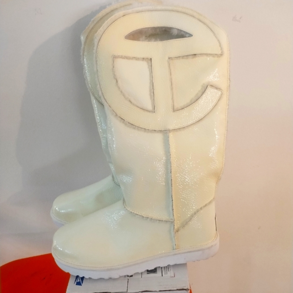 Ugg & Telfar Collab Cream Tall Boots New Size 13